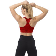 Load image into Gallery viewer, Red Hot Lava Root Chakra Longline Sports Bra