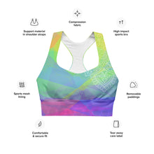 Load image into Gallery viewer, Kundalini Queen π Longline Sports Bra: Empower Your Workouts with Royal Support!