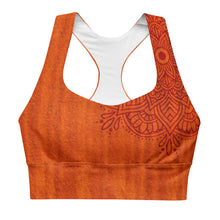 Load image into Gallery viewer, Tiger Sacral Chakra Longline Sports Bra