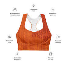 Load image into Gallery viewer, Tiger Sacral Chakra Longline Sports Bra