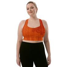 Load image into Gallery viewer, Tiger Sacral Chakra Longline Sports Bra