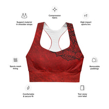 Load image into Gallery viewer, Red Hot Lava Root Chakra Longline Sports Bra