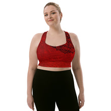 Load image into Gallery viewer, Red Hot Lava Root Chakra Longline Sports Bra