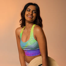 Load image into Gallery viewer, Kundalini Queen π Longline Sports Bra: Empower Your Workouts with Royal Support!