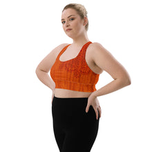 Load image into Gallery viewer, Tiger Sacral Chakra Longline Sports Bra