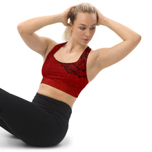 Load image into Gallery viewer, Red Hot Lava Root Chakra Longline Sports Bra