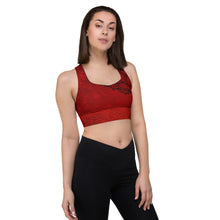 Load image into Gallery viewer, Red Hot Lava Root Chakra Longline Sports Bra