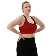 Load image into Gallery viewer, Red Hot Lava Root Chakra Longline Sports Bra