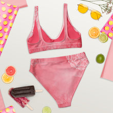 Load image into Gallery viewer, Settle Petal Rose Quartz Bikini: Eco-Chic, Cheeky, and Chakra-Fabulous!