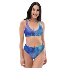 Load image into Gallery viewer, Galactic Ocean π Recycled High-Waisted Bikini: Dive into Celestial Splendor