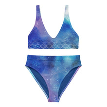 Load image into Gallery viewer, Galactic Ocean 🌊 Recycled High-Waisted Bikini: Dive into Celestial Splendor
