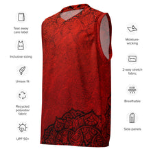 Load image into Gallery viewer, Red Hot Lava Recycled unisex basketball jersey
