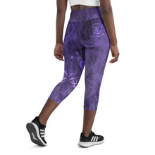 Load image into Gallery viewer, Fly By Night Third Eye Chakra Dreamcatcher Yoga Capri Leggings