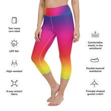 Load image into Gallery viewer, Rainbow Slayer Yoga Capri Leggings