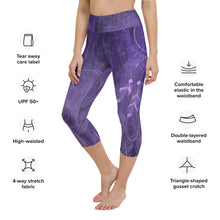 Load image into Gallery viewer, Fly By Night Third Eye Chakra Dreamcatcher Yoga Capri Leggings
