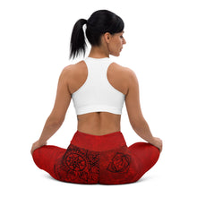 Load image into Gallery viewer, Red Hot Lava Snake Root Chakra Mandala Yoga Leggings