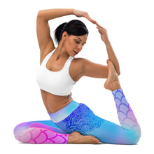 Load image into Gallery viewer, Mermaids are Real Vishuddha Yoga Leggings