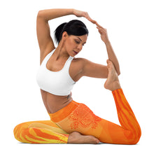 Load image into Gallery viewer, Flame Tiger Sacral Mandala Yoga Leggings