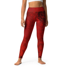 Load image into Gallery viewer, Red Hot Lava Snake Root Chakra Mandala Yoga Leggings