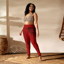 Load image into Gallery viewer, Red Hot Lava Snake Root Chakra Mandala Yoga Leggings