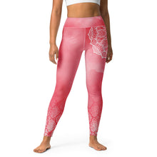 Load image into Gallery viewer, Rose Quartz Snake Root Chakra Mandala Yoga Leggings