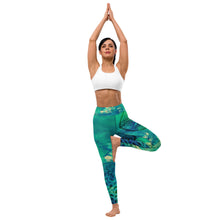 Load image into Gallery viewer, Tree of Life Heart Chakra Yoga Leggings