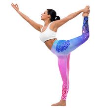 Load image into Gallery viewer, Truth-Teller's Triumph: Believe in Magic Vishuddha Yoga Leggings