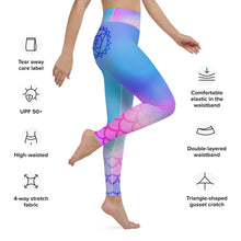 Load image into Gallery viewer, Mermaids are Real Vishuddha Yoga Leggings