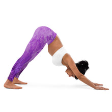 Load image into Gallery viewer, Purple Power Poser Amethyst Aura Astonisher Yoga Leggings
