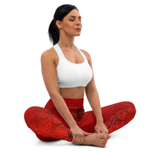 Load image into Gallery viewer, Red Hot Lava Snake Root Chakra Mandala Yoga Leggings
