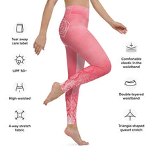 Load image into Gallery viewer, Rose Quartz Snake Root Chakra Mandala Yoga Leggings