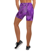 Load image into Gallery viewer, Purple Power Poser Yoga Shorts