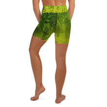 Load image into Gallery viewer, Dark Heart Forest Yoga Shorts
