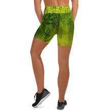 Load image into Gallery viewer, Dark Heart Forest Yoga Shorts
