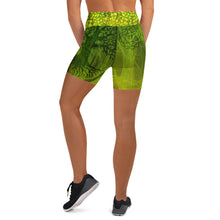 Load image into Gallery viewer, Dark Heart Forest Yoga Shorts