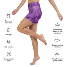 Load image into Gallery viewer, Purple Power Poser Yoga Shorts