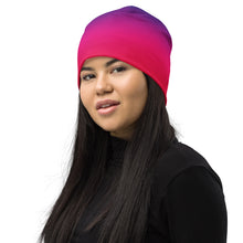 Load image into Gallery viewer, Pink and Purple Rainbow Slayer Beanie