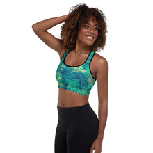 Load image into Gallery viewer, Tree of Life Heart Chakra Padded Sports Bra