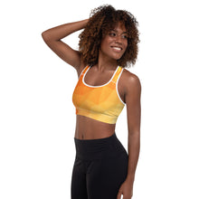 Load image into Gallery viewer, Flame Tiger Sacral Chakra Mandala Padded Sports Bra