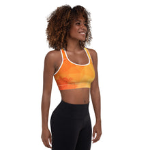 Load image into Gallery viewer, Flame Tiger Sacral Chakra Mandala Padded Sports Bra
