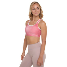Load image into Gallery viewer, Rose Quartz Root Chakra Mandala Padded Sports Bra