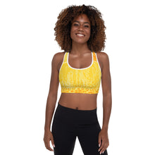 Load image into Gallery viewer, Solar Flare Manipura Yoga Top Padded Sports Bra