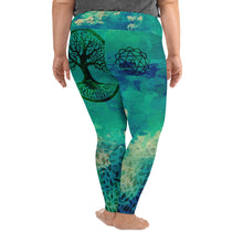 Load image into Gallery viewer, Tree of Life Heart Chakra Curvy Leggings