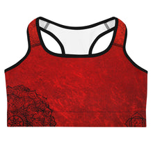 Load image into Gallery viewer, Red Hot Lava Snake Root Chakra Mandala Yoga Top - no padding