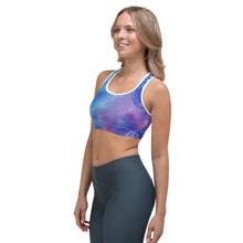 Load image into Gallery viewer, Galactic Ocean Throat Chakra Mandala Yoga Top - no padding