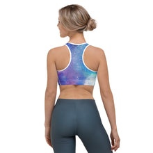 Load image into Gallery viewer, Galactic Ocean Throat Chakra Mandala Yoga Top - no padding
