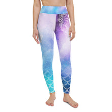 Load image into Gallery viewer, Silent Waves: Celestial Mermaid Yoga Leggings
