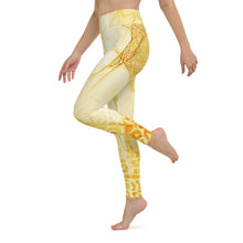 Load image into Gallery viewer, Sunshine Leopard Solar Plexus Mandala Yoga Leggings
