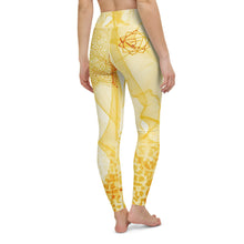 Load image into Gallery viewer, Sunshine Leopard Solar Plexus Mandala Yoga Leggings