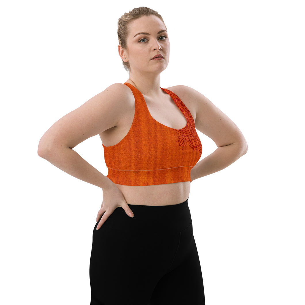 Tiger Sacral Chakra Longline Sports Bra